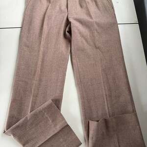 Cambridge unisex pants in virgin wool sepia